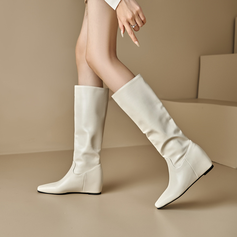 Womens Winter Wedge Heel Pointed-Toe Shoes foto 3