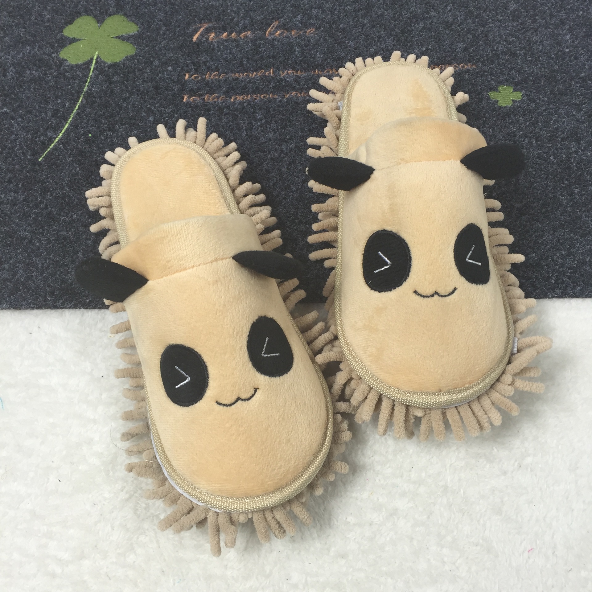 Cute Panda National Treasure Lazy Mute Slippers Removable And Washable foto 5