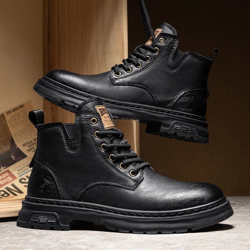 Retro British Style Work Ankle Boots Male foto 5