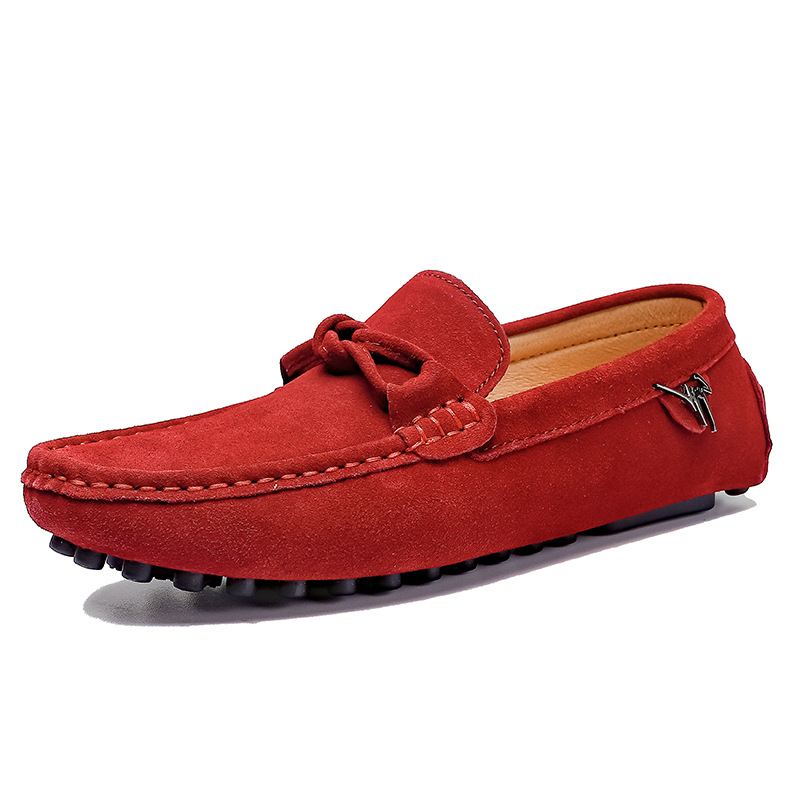 Low-top Slip-on Suede Leather Flat Bottom Oversized Shoes foto 4