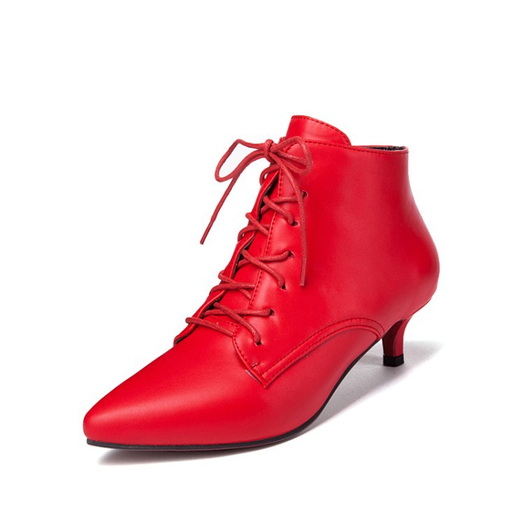 Women's Lace Up Short Boots foto 2