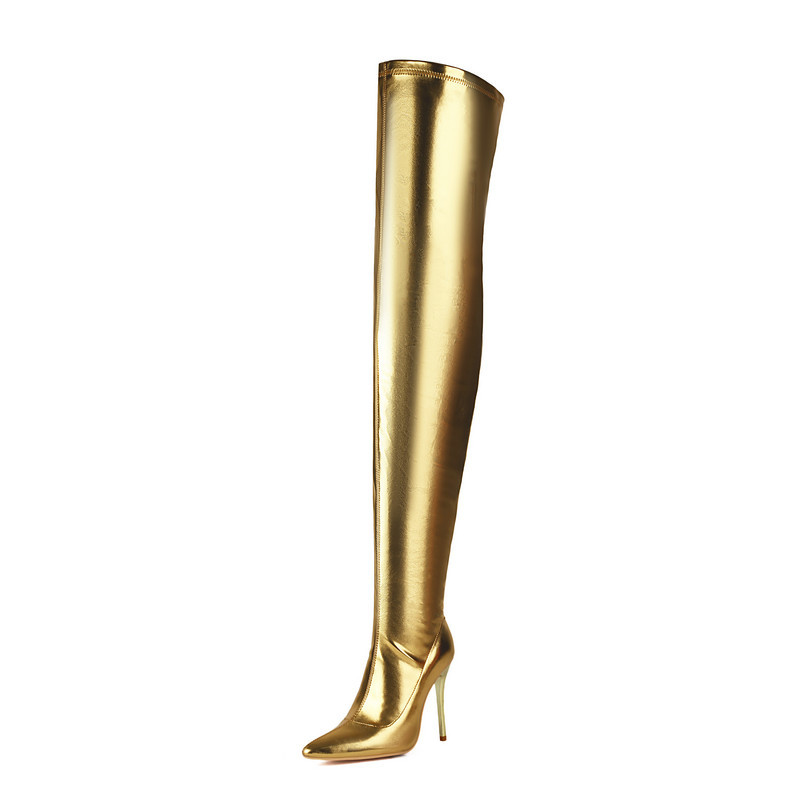 Steel-pole Dance Boots Pointed-toe Stiletto-heeled Ultra-high-heel Riding Boots foto 5