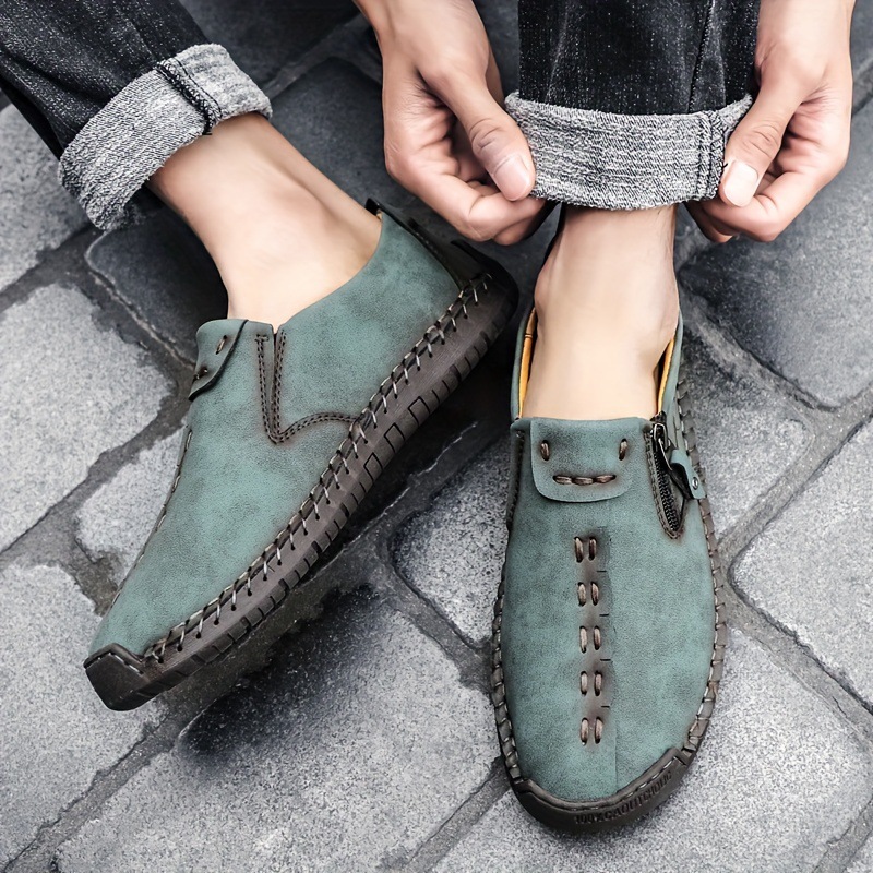 Cross Edge Side Zipper Handmade To The Shoe Sole Fashion foto 2