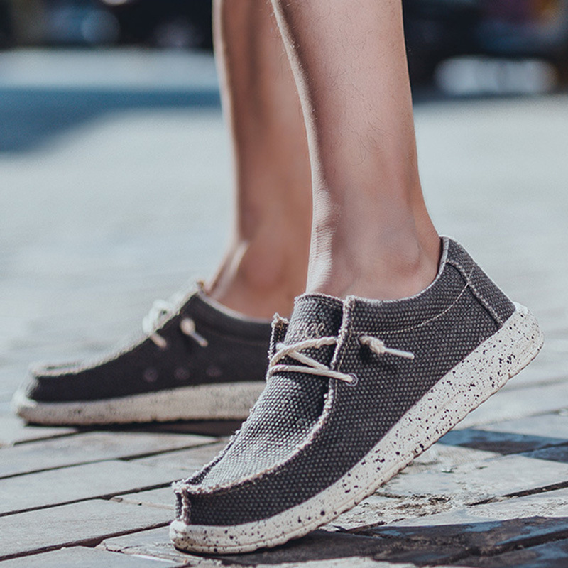 Canvas Casual Shoes Large Size Men's Loafers foto 5