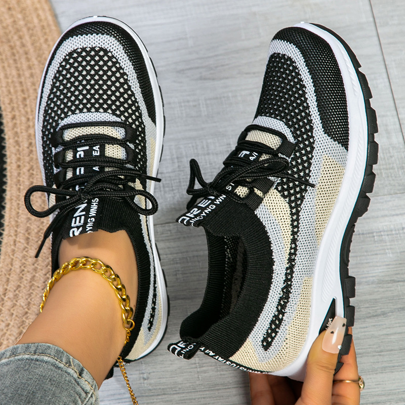 Women's Sporty Flyknit Mesh Shoes Low-cut Lightweight Casual And Versatile foto 2