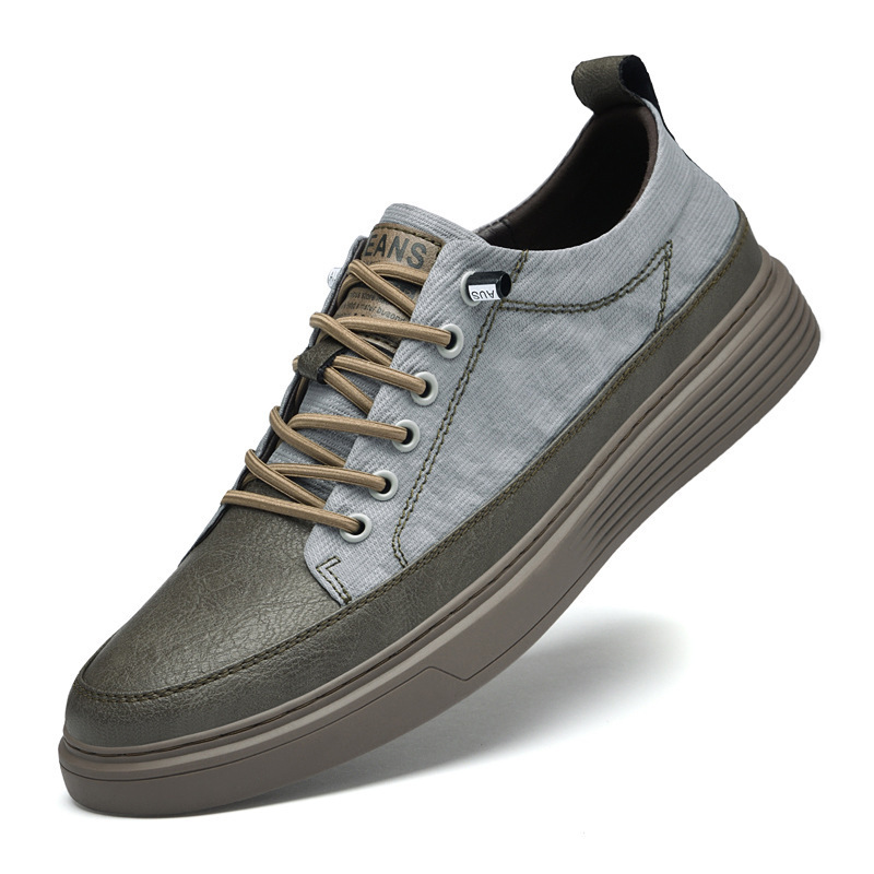 Plus-size Board Shoes Men's Cowhide Casual Leather Shoes foto 4