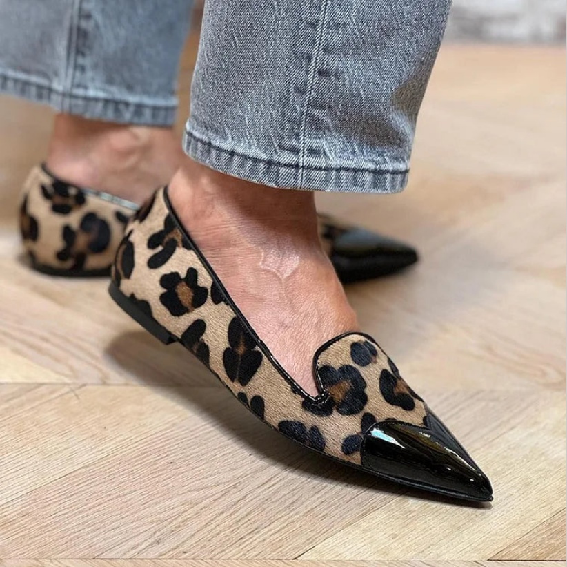 Women's Shoes Fashion Pointed Leopard Print Shallow Mouth Pumps foto 4