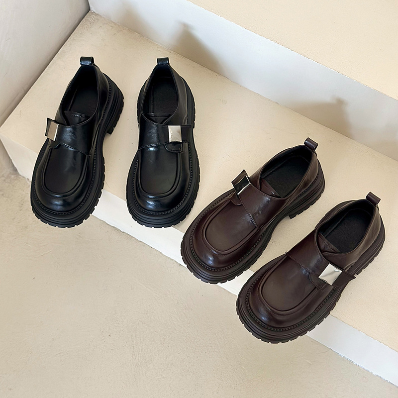 Fashion Personality Retro Platform Loafers Women foto 4