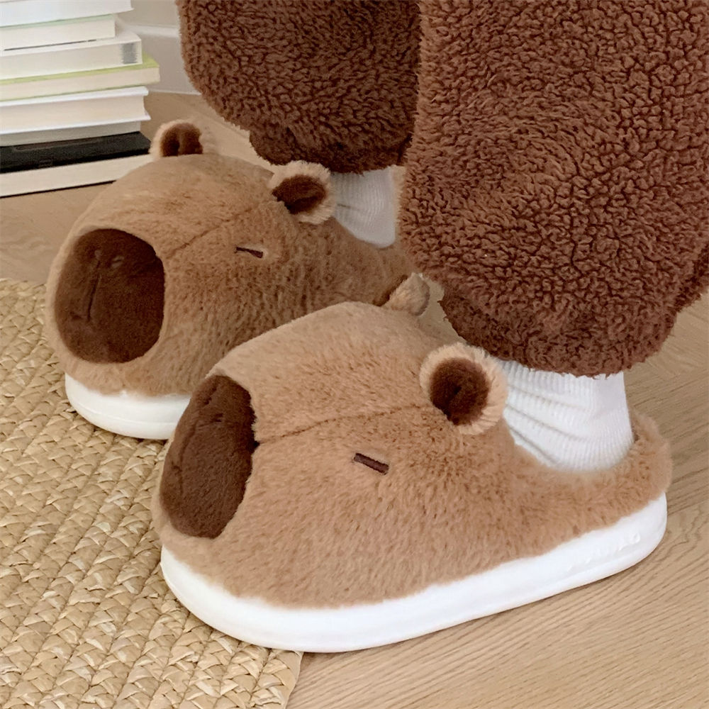 Home Warm Cute Cartoon Capabala Cotton Slippers foto 4