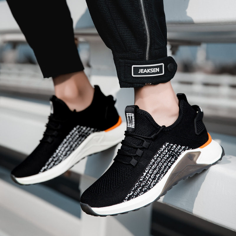 Men's Round Head Mesh Fabric Casual Shoelace Invisible Height Increasing foto 3