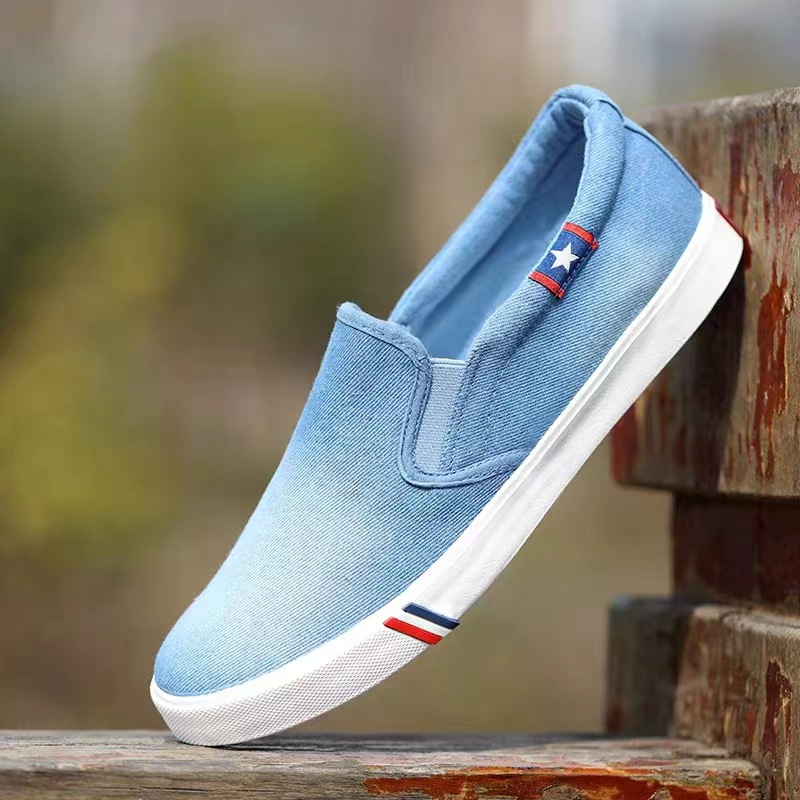 Men's Tendon Sole Canvas Shoes Slip-on Plus Size Summer foto 5