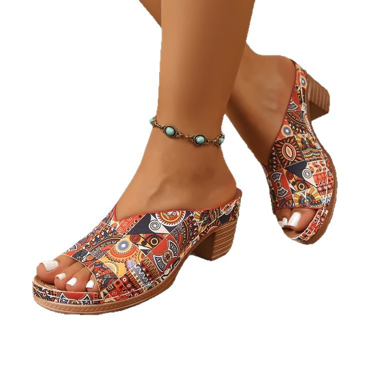 Plus-size High-heeled Slippers For Women foto 5
