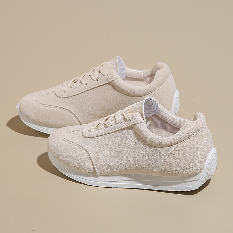 Plus-size Women's Leather Lace-up Casual Sneakers foto 2