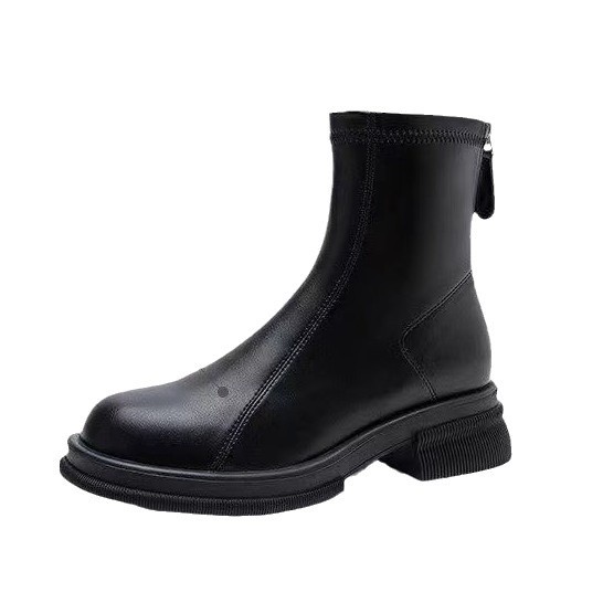 Women's Thick Heel Flat Ankle Boots foto 5