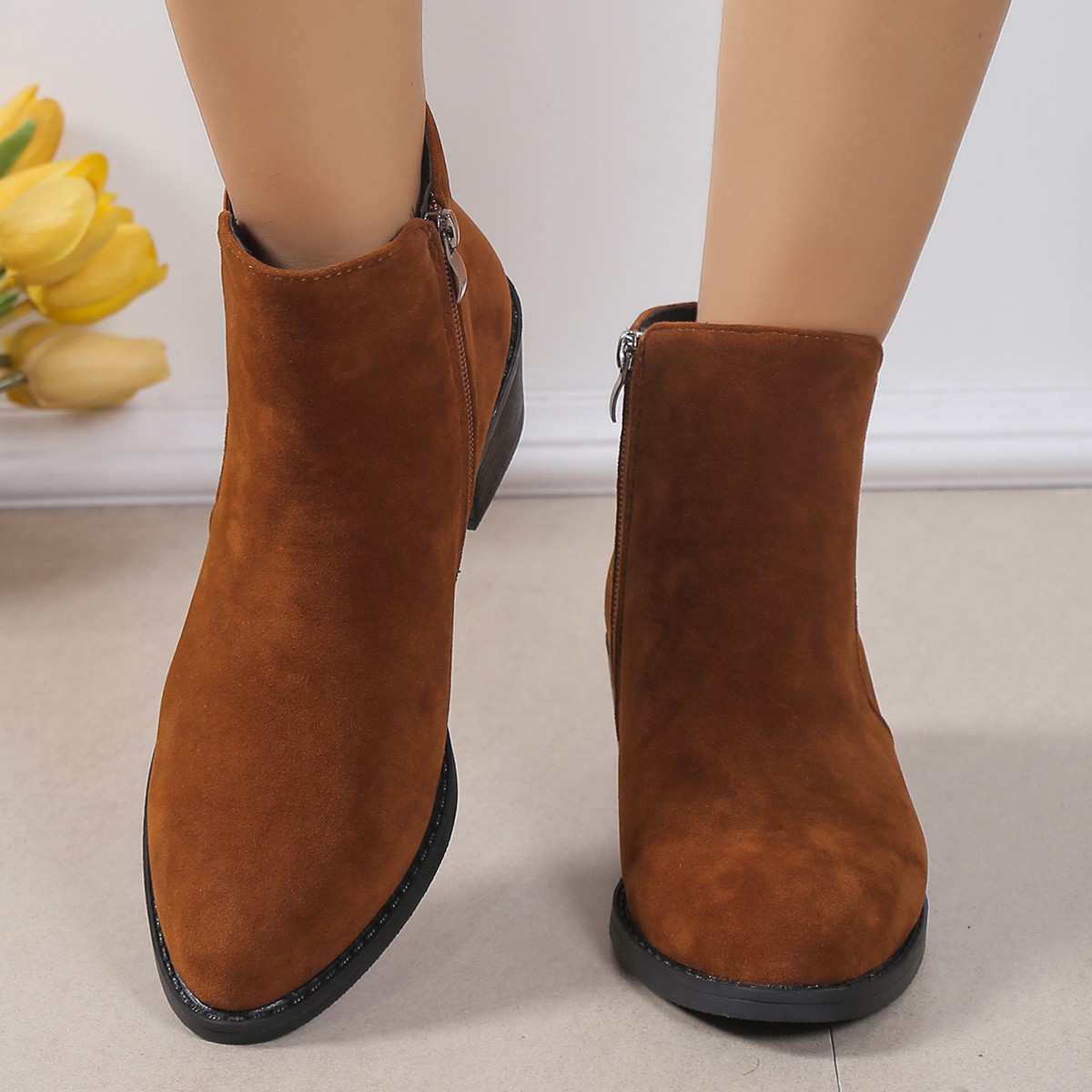 Plus Size Women's Women's Casual Boots Solid Color Wedge Snow Boots