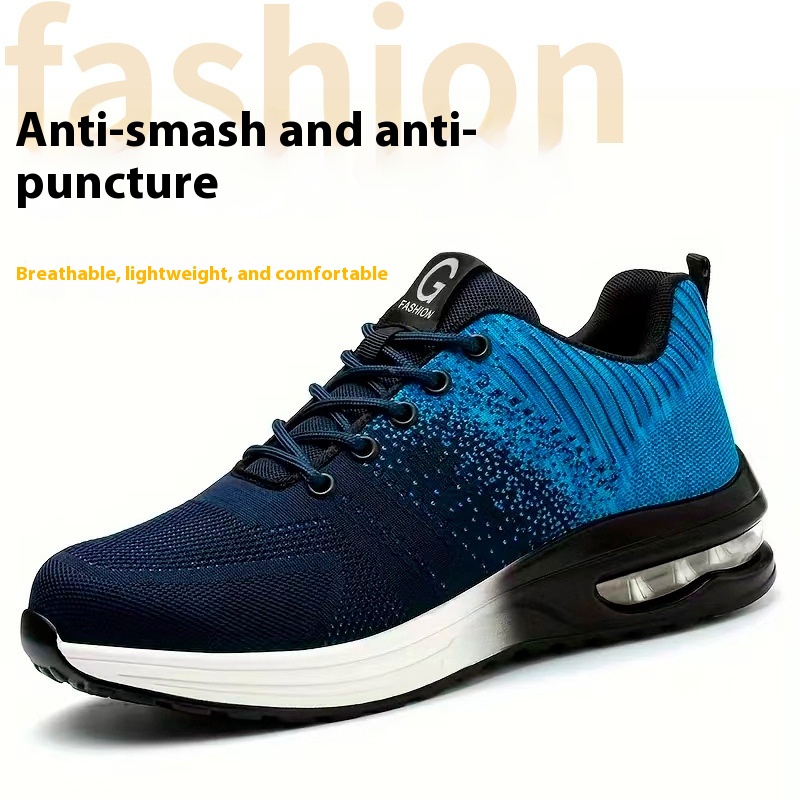 Anti-smashing And Anti-penetration Lightweight Fashion Sports Mesh Safety Shoes foto 5