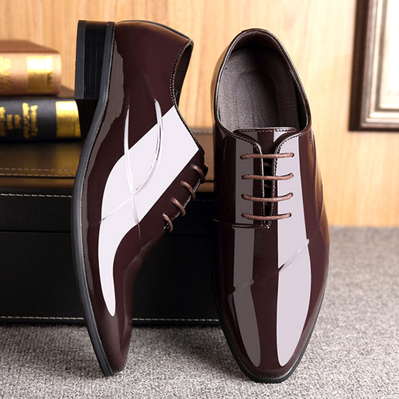 New Men's Business Formal Leather Shoes foto 2