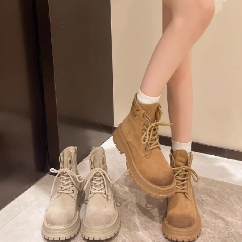 All-matching British Style Western Denim Worker Boots Outdoor Work Clothes Ankle Boots foto 5