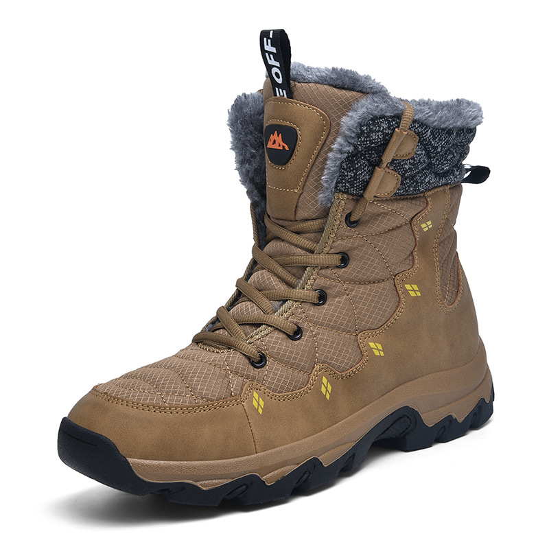 Men's Thick-soled Daily Outdoor Fleece-lined High-top Boots foto 4