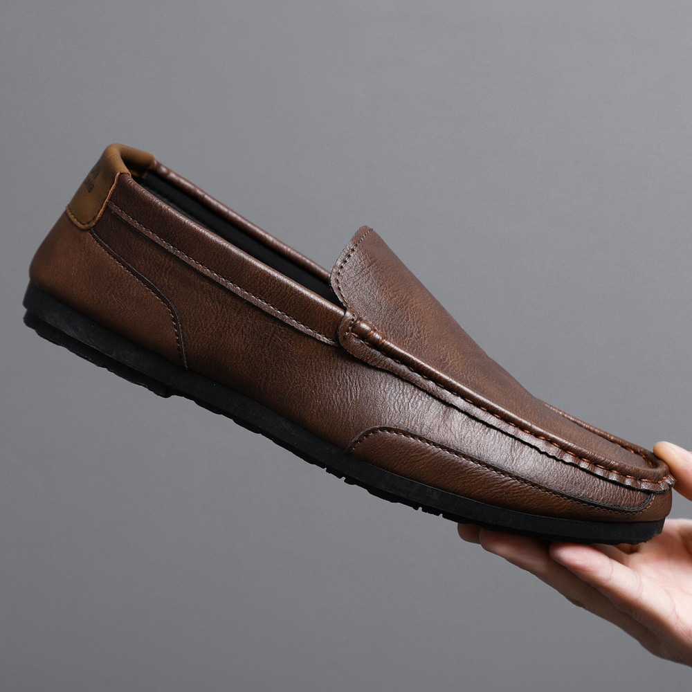 Men's Trendy Korean Wild Summer Casual Leather Shoes foto 2