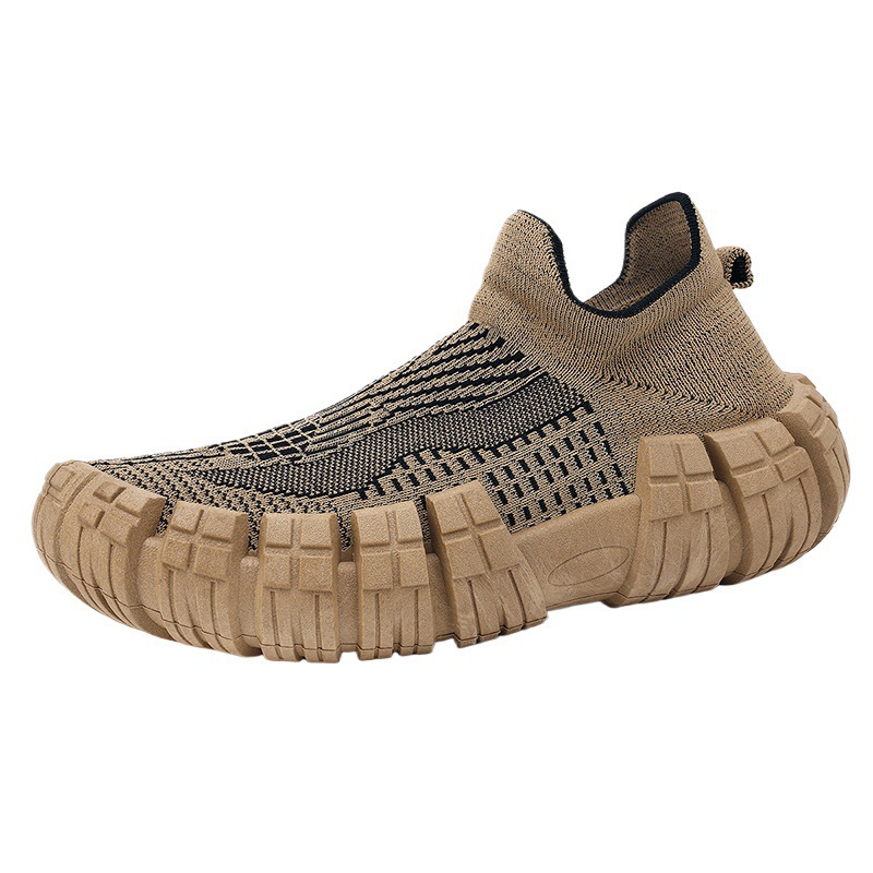 Mens Lightweight Non-slip Soft-soled Mesh Flyknit Casual Sports Shoes foto 2