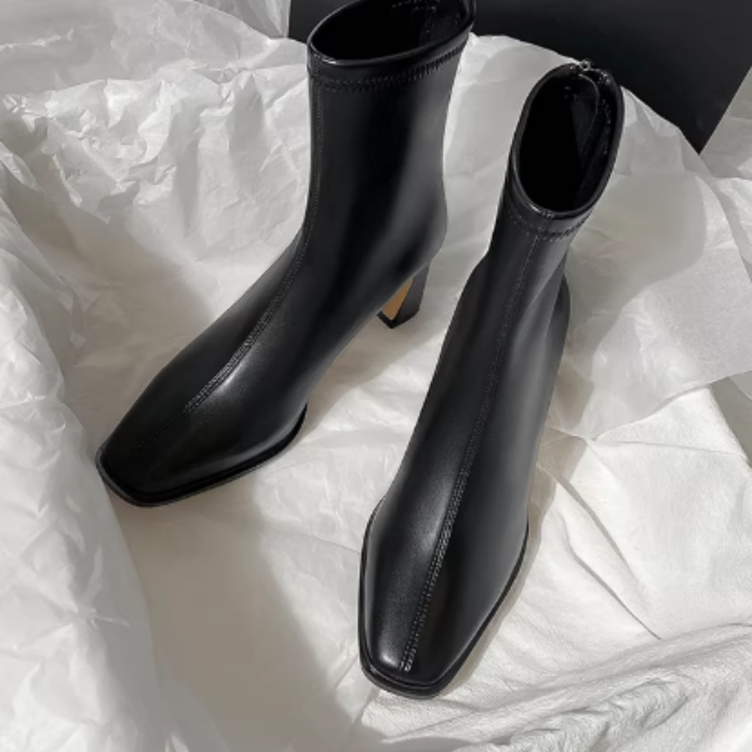 Women's Autumn And Winter New Style Brown Ankle Boots With Velvet Thick Heels foto 5