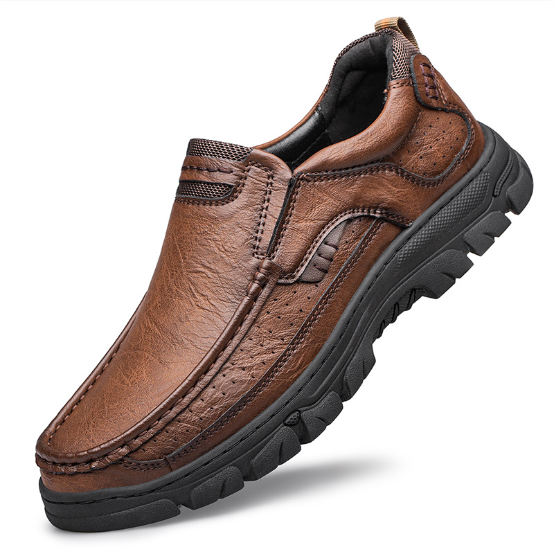 Casual Leather Shoes Comfortable Breathable Daily Casual Shoes foto 4