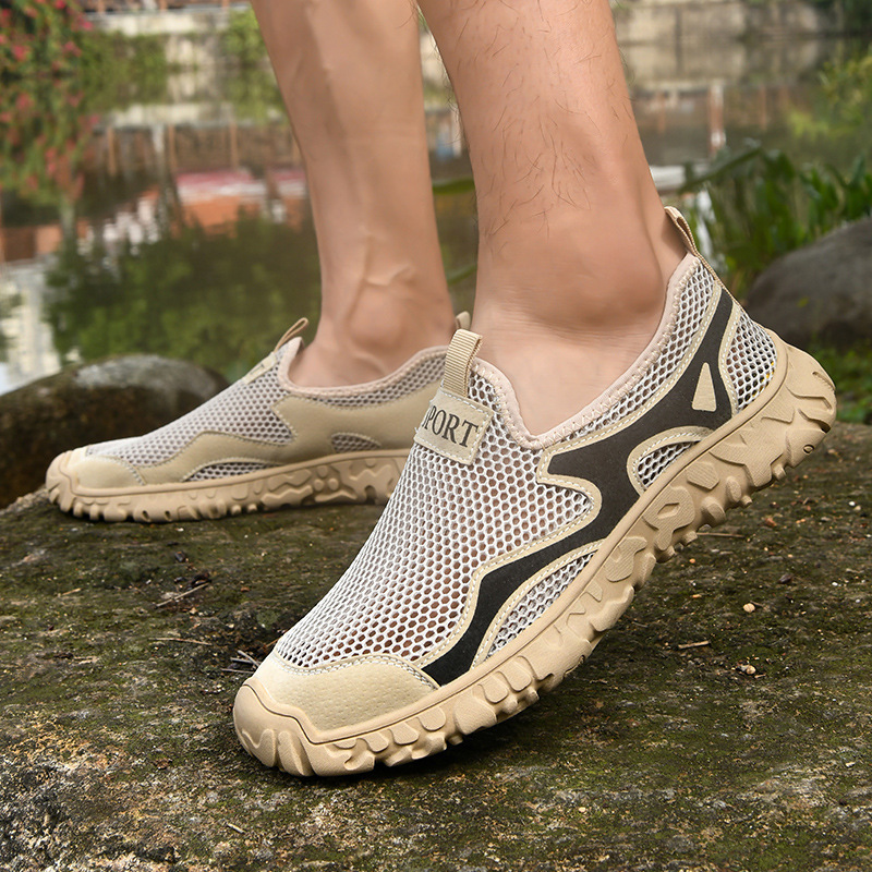 Outdoor Men's Hollow-out Breathable Mesh Shoes foto 4
