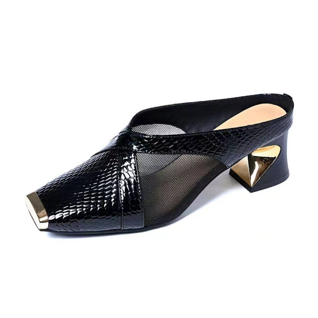 Women's Versatile Square-toe Mesh Sandals For Outdoor Wear foto 2