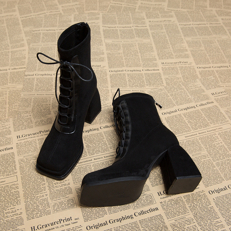 Ultra-high Heel Short Martin Early Autumn Women's Boots foto 4