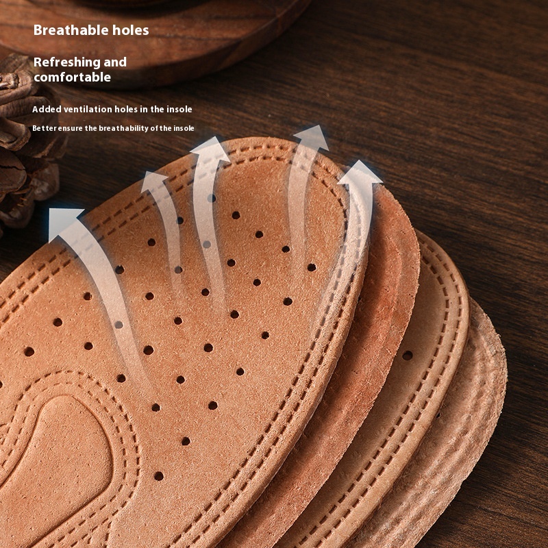 Sweat Absorbing And Deodorant Breathable Pigskin Insole foto 3