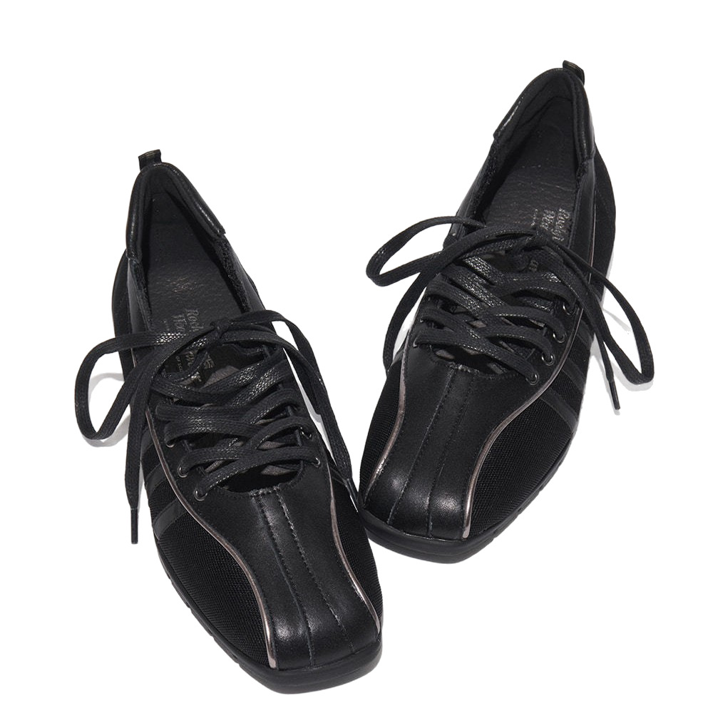 Womens Niche Square-toe Ballet Flats With Crisscross Straps foto 5