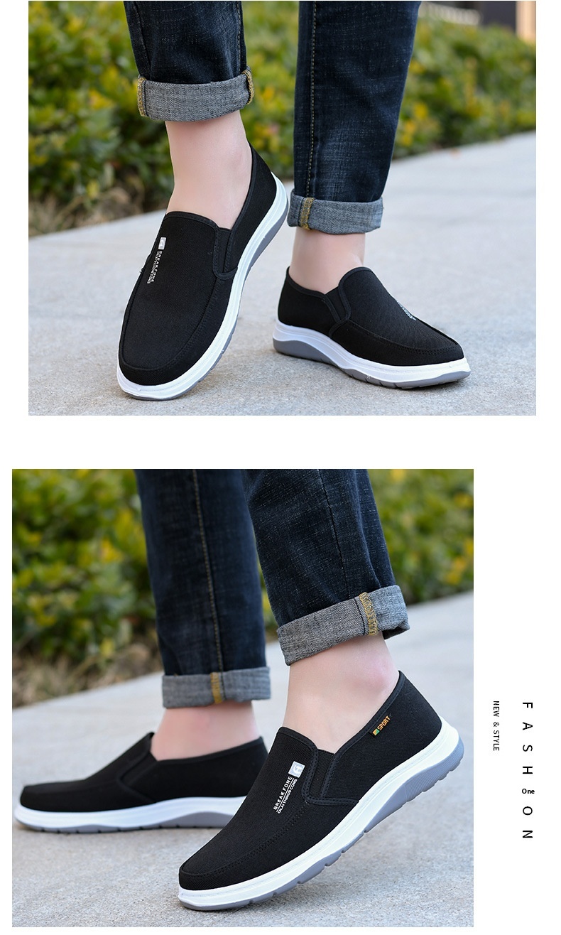 Denim Casual Shoes Slip-on Simple Slip-on Soft Bottom Work Shoes Board Shoes foto 5