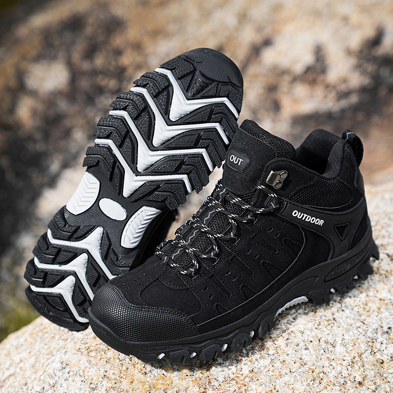 Plus Size Hiking Shoes Men's High-top Hiking Non-slip Wear-resistant foto 5