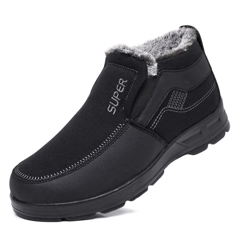 Men's Cotton Shoes Fleece-lined Warm Middle-aged And Elderly foto 2