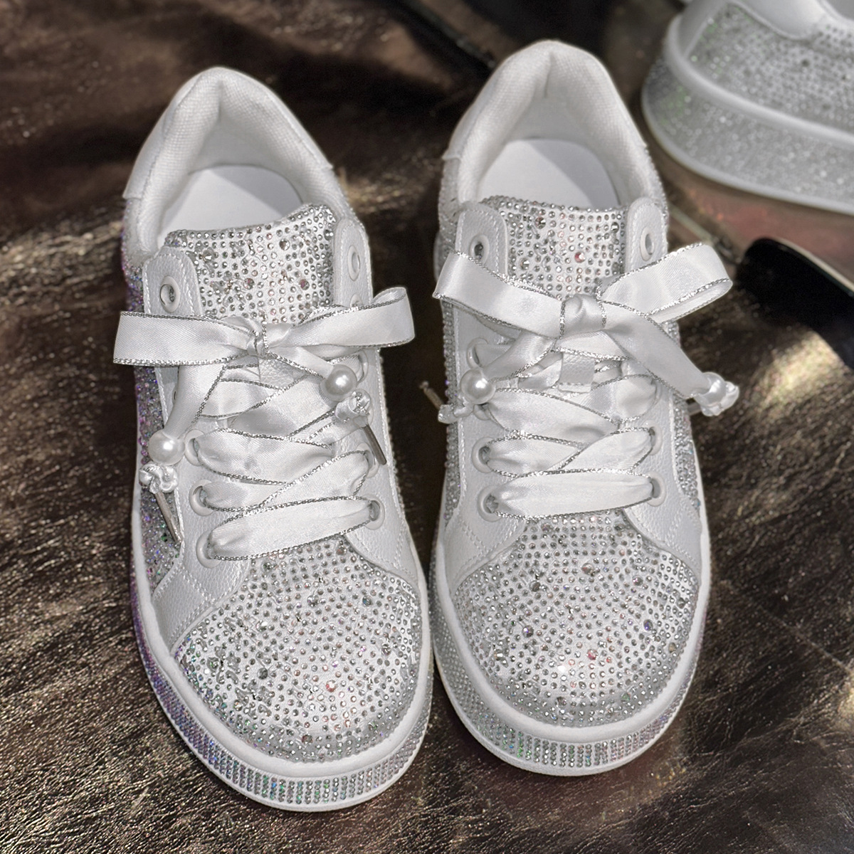 European Goods Plus Size Starry Rhinestone Casual Women's Shoes foto 2