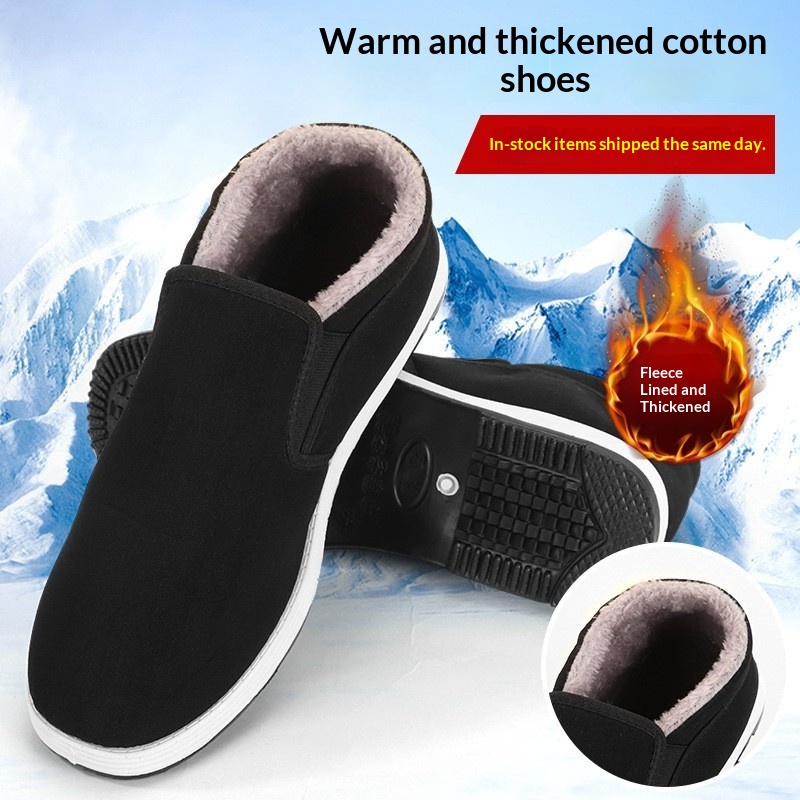 Mens Cloth Shoes With Thickened Wool Insoles And High Tops foto 4