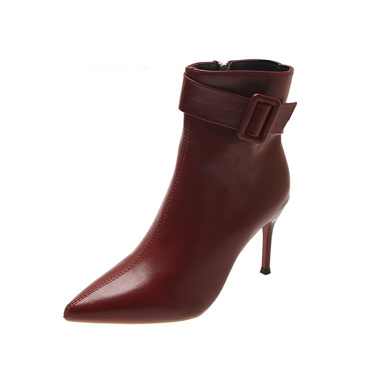 Womens Pointed-toe Stiletto Short Booties foto 2