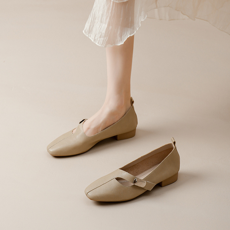 Soft-soled Womens Mary Jane Leather Shoes foto 2