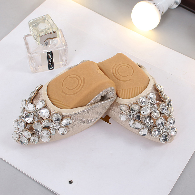New Bow Pointed Low-cut Rhinestone Pumps foto 2