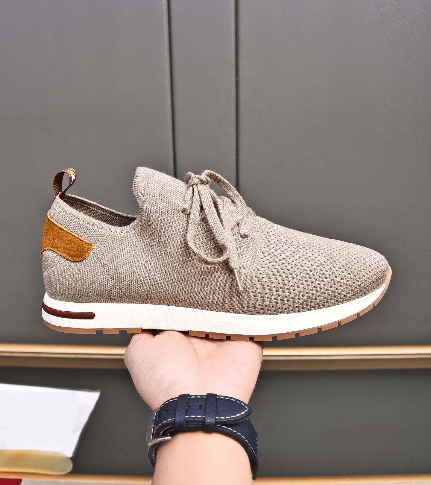 Knitted Sport Flyknit Mesh Mens Single-layer Shoes Outdoor Casual Footwear foto 2