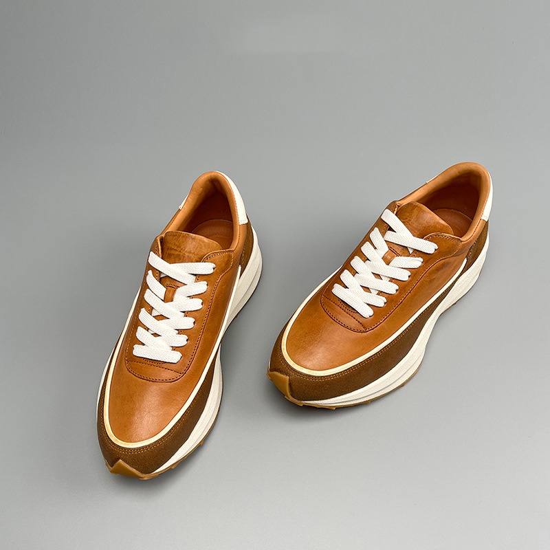 Genuine Leather Summer New Sports Breathable Platform Retro Shoes foto 2