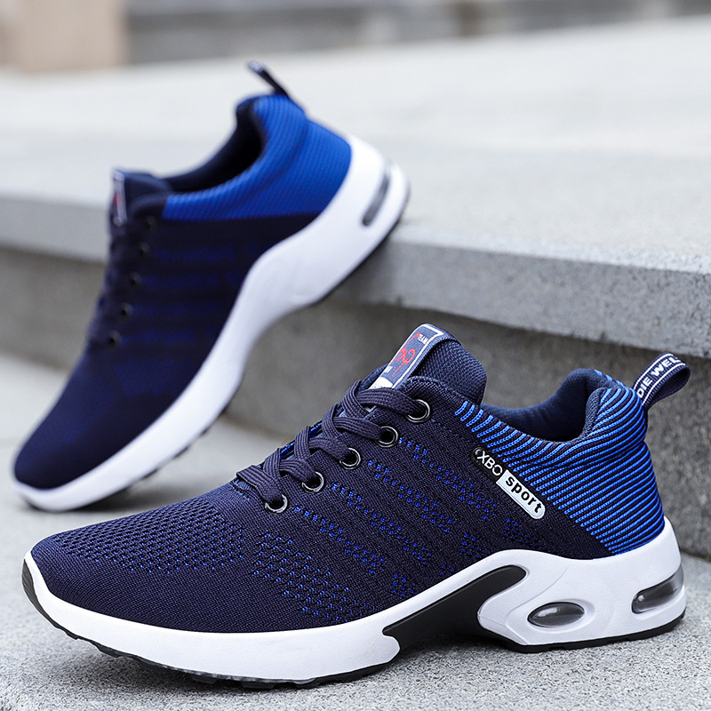 Plus Size Men's Shoes Flyknit Breathable Sneaker foto 2
