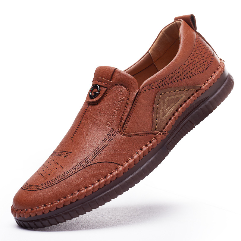 Mens Casual Soft And Breathable Leather Shoes foto 3
