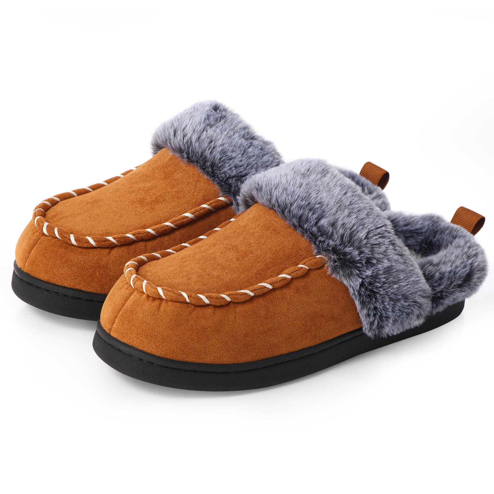 Men's Autumn And Winter Faded Fur Mouth Mark Shoes Home foto 4