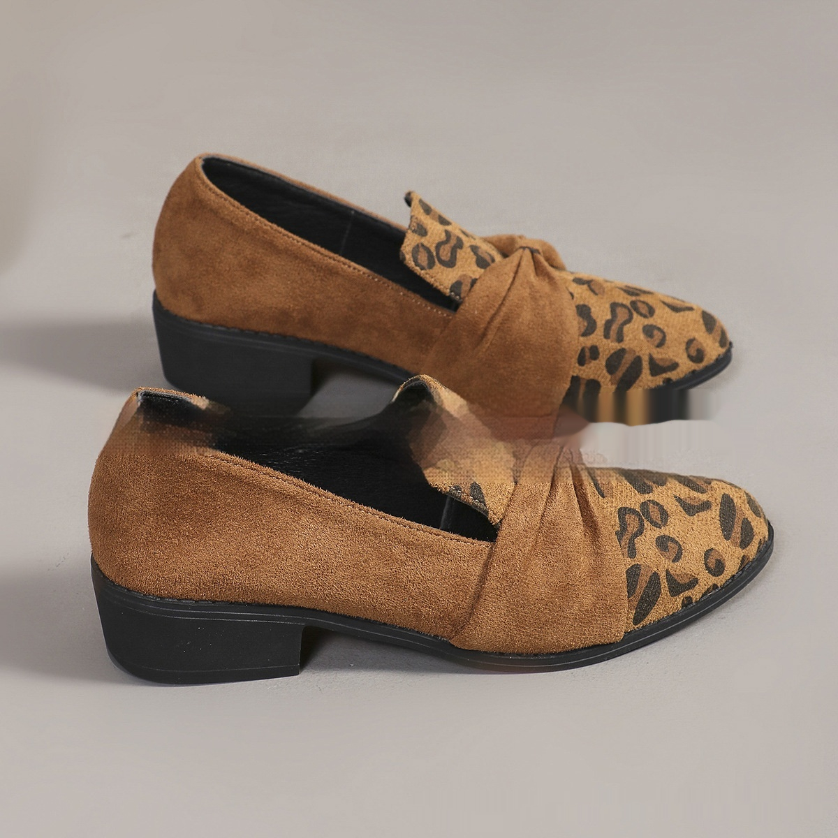 Bow Leopard Print Casual Pumps Women foto 2