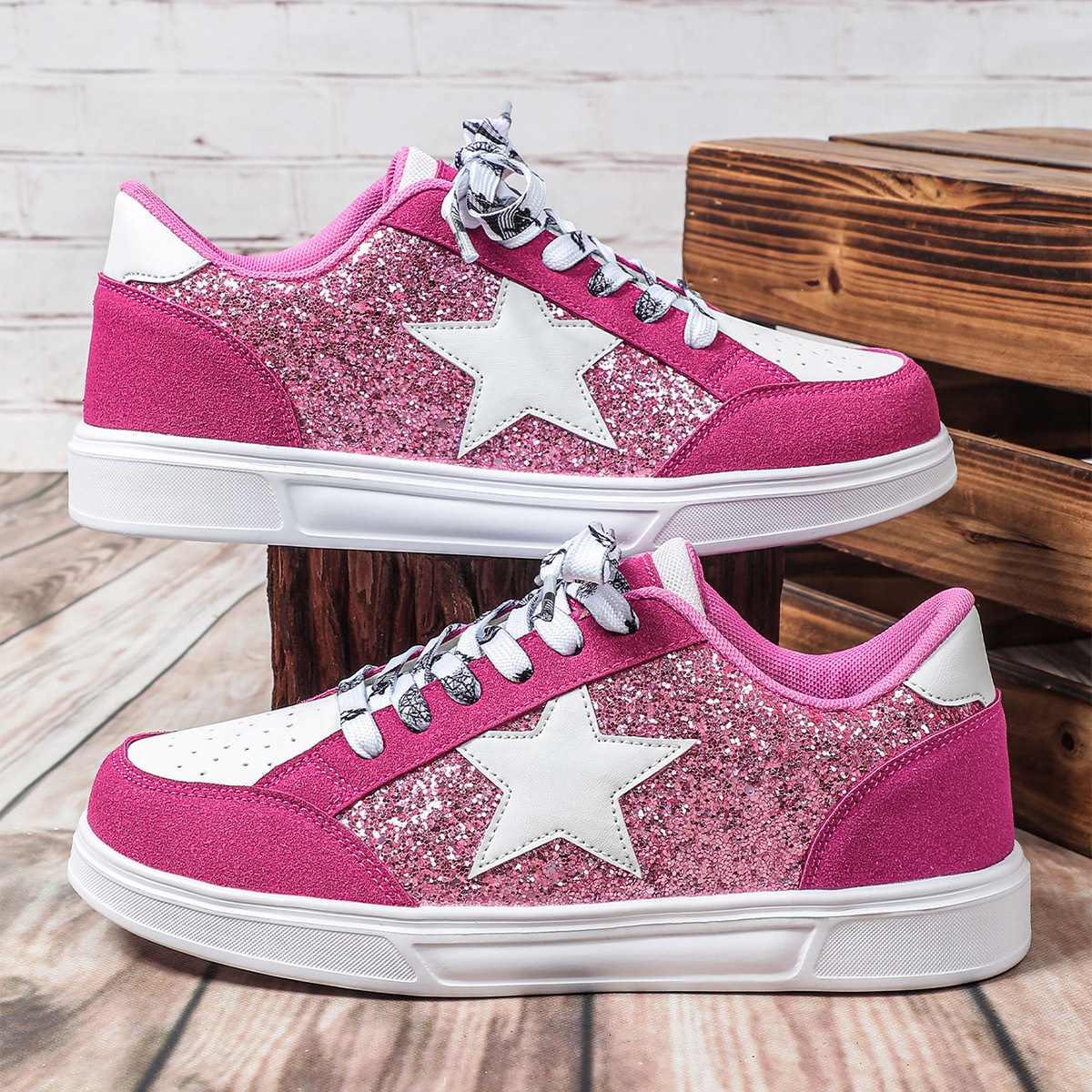 Women's Trendy Casual Sneaker Couple Leopard Print All-match Sequins foto 3