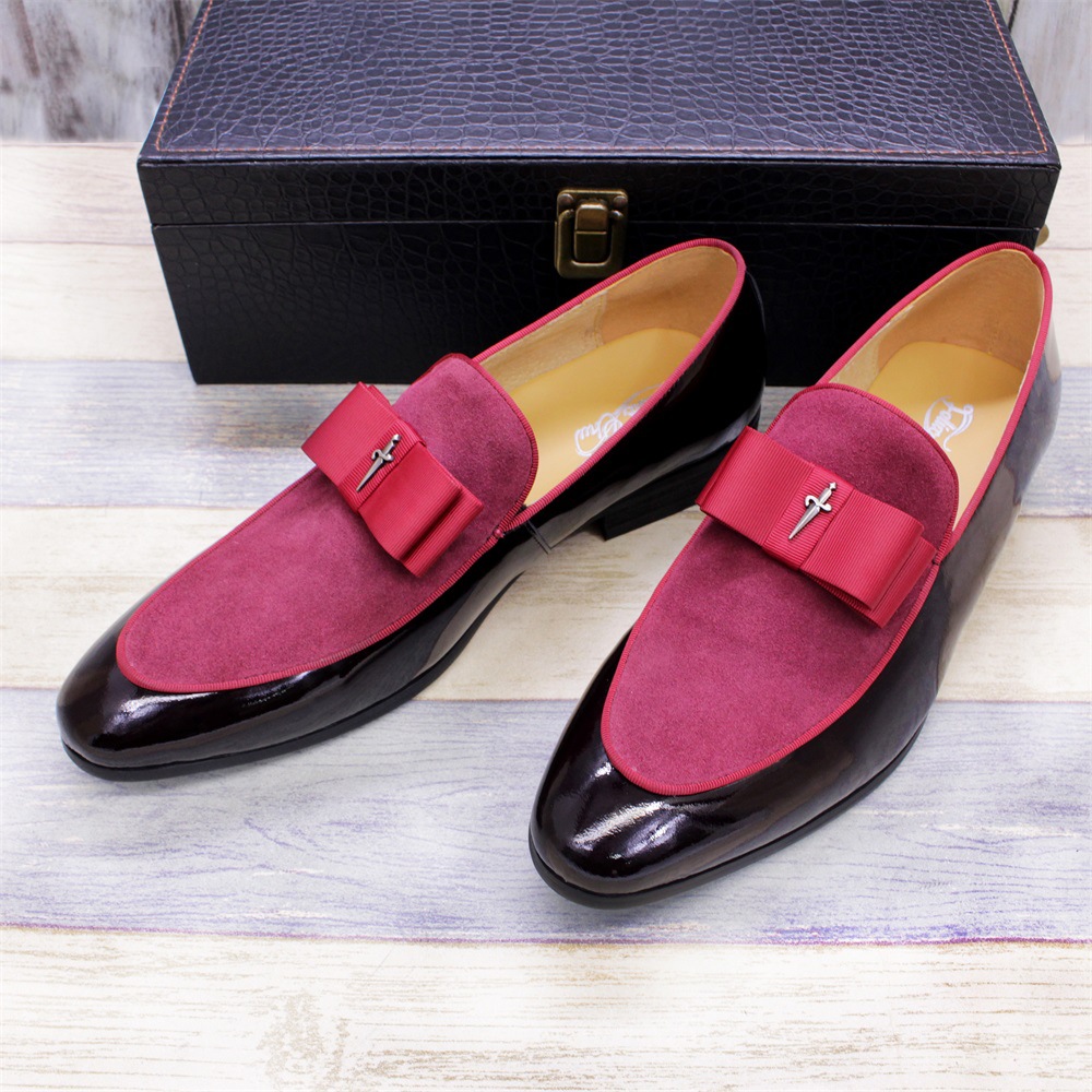Matte Leather Patent Leather Men's Shoes foto 5