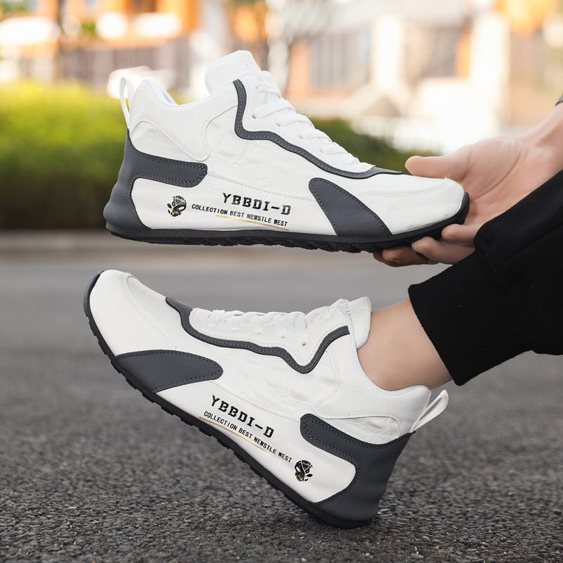 Men's Four Seasons Fashionable All-match Soft-soled White Shoes foto 5