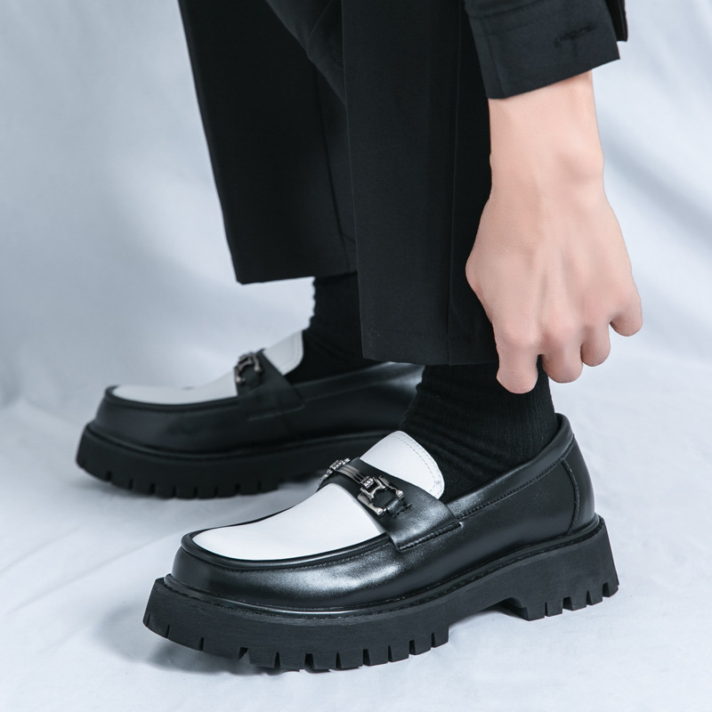 Men's Slip On Platform Youth Leisure Doug Leather Shoes foto 5